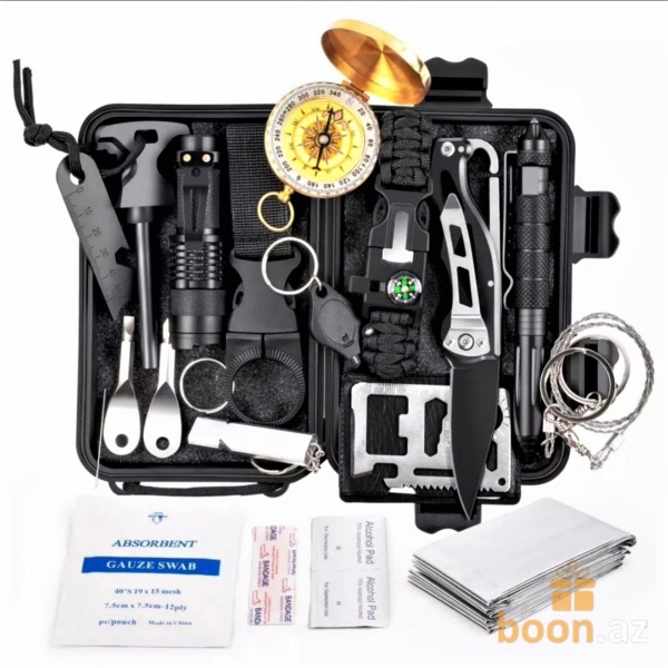 Набор для выживания 18 в 1 для кемпинга SOS